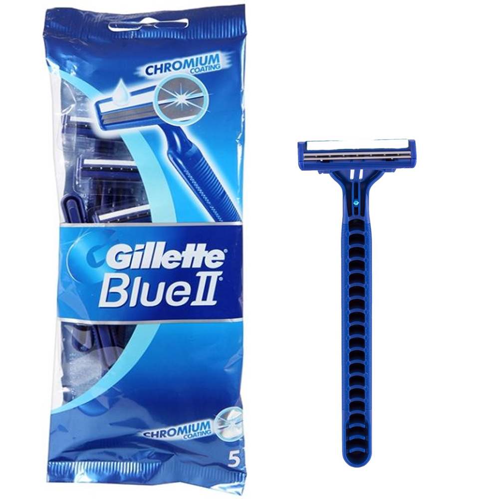 7702018849031 - Tosatrici e Rasoi - corpoecapelli - GILLETTE BLUE 2  CHROMIUM COATING RASOIO USA E GETTA CONFEZIONE 5 PEZZI