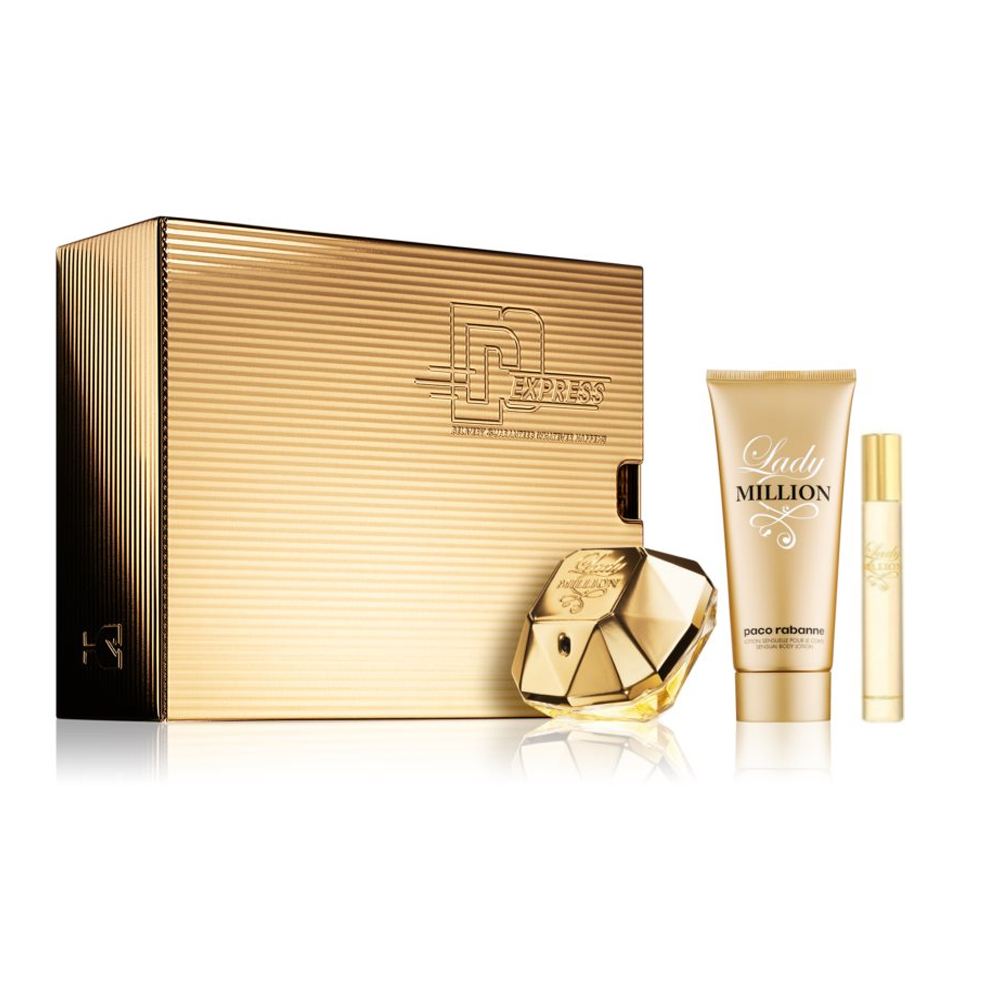 3349668572991 - Coonfezione regalo Femminile - corpoecapelli - Paco Rabanne  Lady Million Cofanetto Profumo Donna EDP 80 Ml Crema Corpo 100 Ml E