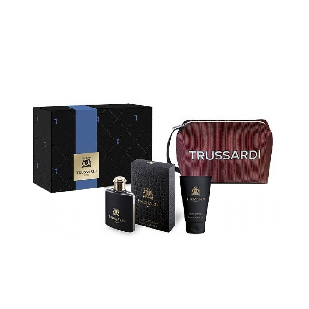 8058045429418 - Confezione Regalo maschile - corpoecapelli - Trussardi Uomo  Set Regalo Profumo Edt 100ml e Shower Gel 100ml Con Pochette