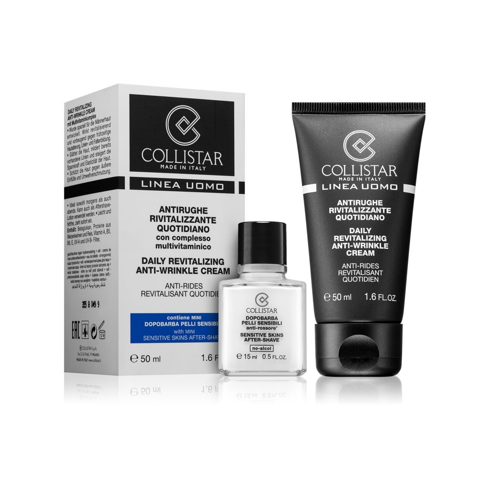 Collistar Linea Uomo Crema Antirughe Rivitalizzante Quotidiano 50ml con Mini Dopobarba