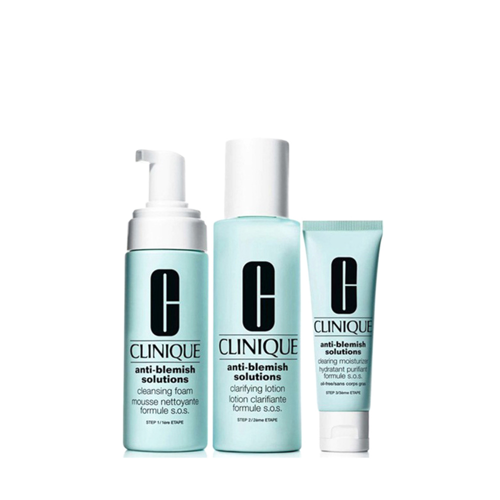 CLINIQUE ANTI-BLEMISH SOLUTIONS 3 STEP SYSTEM CONFEZIONE 3PZ FORMULA SOS