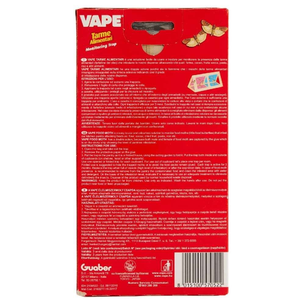 8015100570522 - Insetticida - corpoecapelli - Vape Tarme Alimentari 3pz