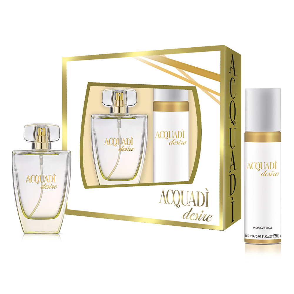 The First Aqua Di Desire Confezione Donna Edt 100 ml Piu Deo 150 Ml