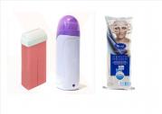 Kit Strisce Depilatorie Rullo Cera Ricarica E Scalda Cera